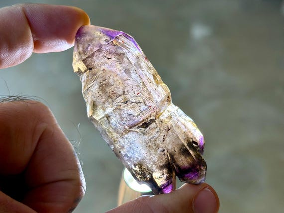 Chibuku Amethyst, Scepter Formation, 51g, Double Terminated, Shangaan Amethyst, Chidrezi, Zimbabwe B426