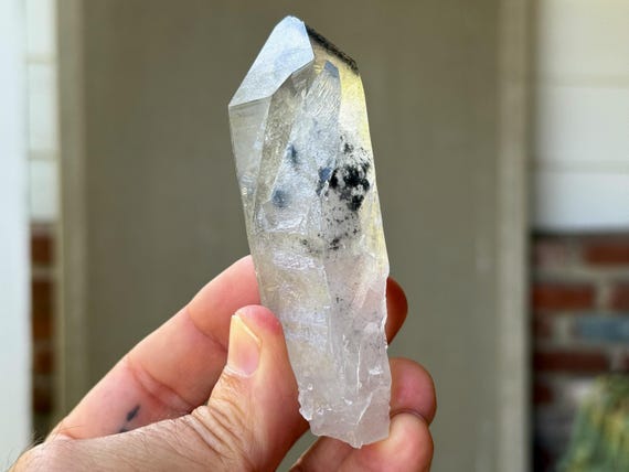 Black Phantom Lemurian Quartz, 124g, New Find, High-Grade Crystal, Detoxification & Purification, Root Chakra, Bahia, Brazil T427