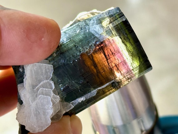 Multicolor Tourmaline, Orange, Pink Blue & Green, 78g, New Find, Coronel Murta, Minas Gerais, Brazil T926