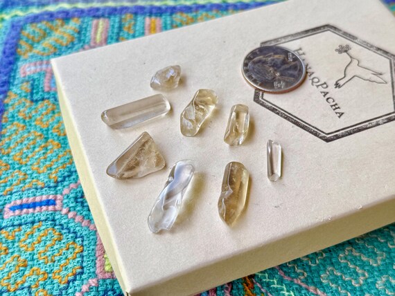 Citrine Quartz Lot, 8 Pcs, Tumbled Citrine Points, Solar Plexus Chakra, Empowerment and Creativity, Zambia T024