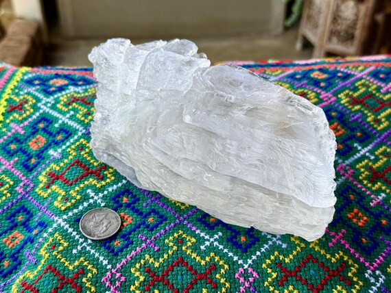 Selenite, Natural Layered Formation, 1.4 Kilo, New Find, Purification & Energetic Cleansing, Zambia W386