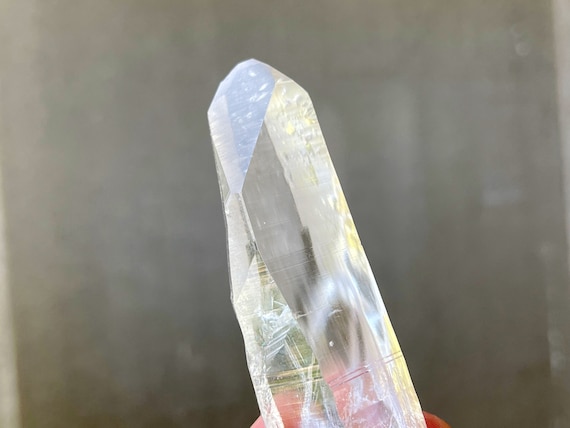 Water Clear Lemurian Quartz with Time Link and 8-Sided Main Facet (Grounding), 4.5" New Find, Highest Quality, Bahia, Brazil X586