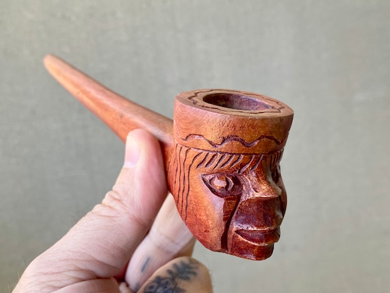 Mapacho Pipe by Juan Civis, Hand Carved Shaman Pipe, Solid Wood Tobacco Pipe for Shamanic Plant Medicine Ceremony, Made in Peru