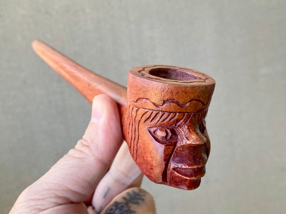 Mapacho Pipe by Juan Civis, Hand Carved Shaman Pipe, Solid Wood Tobacco Pipe for Shamanic Plant Medicine Ceremony, Made in Peru