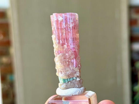 Pink Tourmaline, Double Terminated, 33g, Old Find, Laghman Mine, Kunar Province, Afghanistan B361