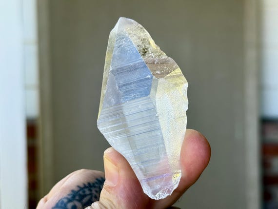 Lemurian Quartz with Time Link, Galactic Key Formation, 46g, New Find, Connection to Source, Bahia, Brazil T866
