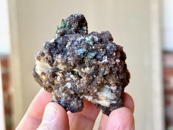 Purple Lepidolite & Green Tourmaline, Unicorn Stone, 132g, Coronel Murta, Minas Gerais, Brazil V208