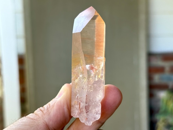 Pink Lemurian Quartz, Channeling Formation, 78g, New Find, Crown & Solar Plexus Chakra, Serra do Cabral, Minas Gerais, Brazil T688