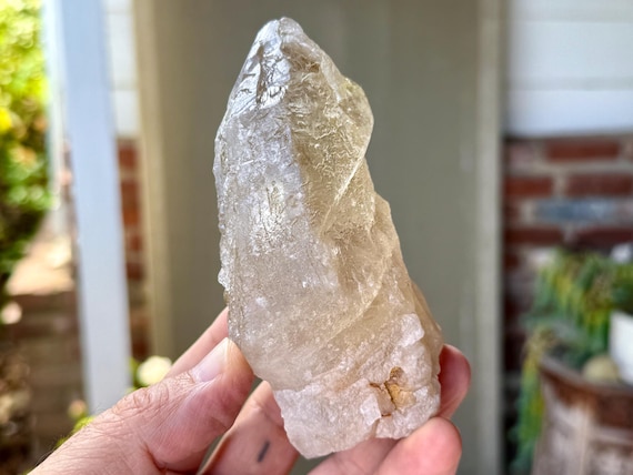 Elestial Citrine, All Natural & Hydrothermally Etched, 336g, Manifestation and Creativity, Aracuai, Minas Gerais, Brazil V046