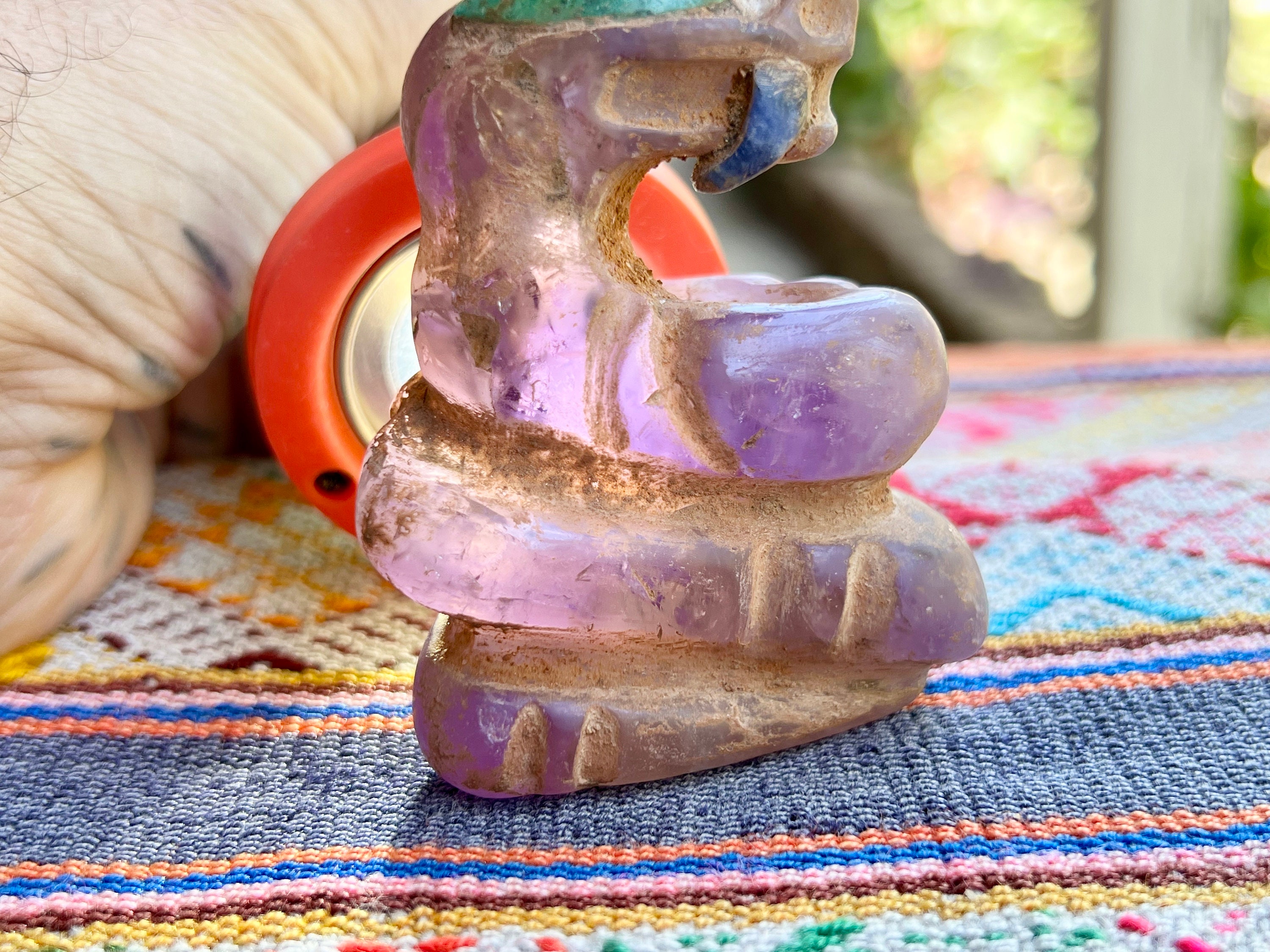 Amethyst Serpent by José Aguilar, Carved Crystal Snake for Plant ...