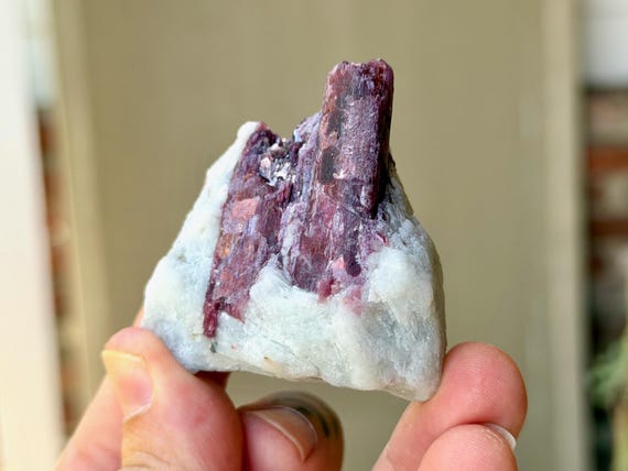 Paraiba Tourmaline & Albite, Pink Tourmaline, 87g, New Find, Rio Grande Del Norte, Brazil B288