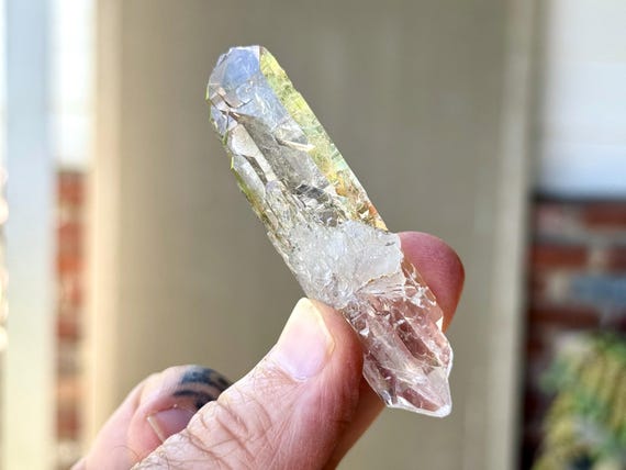 Cathedral Faden Quartz, Water Clear, & Double Terminated, 31g, Lightbrary Crystal for Akashic Records, Taquaraçu, Minas Gerais, Brazil S685