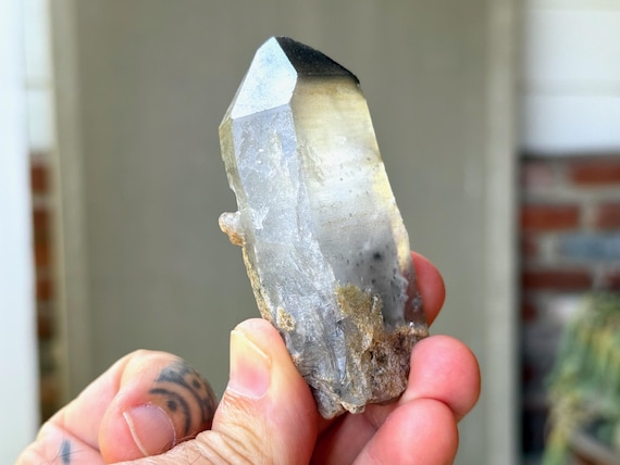 Black Phantom Lemurian Quartz, 83g, New Find, Purification & Detoxification, Root Chakra, Bahia, Brazil T428