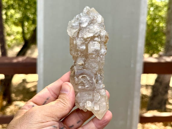 BG3 Elestial Citrine, 240g, Galactic Key Formation, Adaptogenic Energy Balancing Crystal, Piaui, Brazil V723