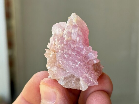 Canga Rose Quartz, Natural Crystallized Formation, 41g, Heart Chakra, Love and Sensuality, Taquaral, Brazil A753