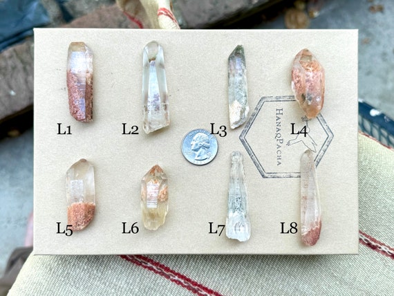 Lemurian Lodolite Quartz, Select ONE of EIGHT Lemurians with Colorful Inclusions of Hematite & Green Chlorite, Minas Gerais, Brazil R325