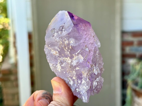 Dissolution Amethyst with Record Keepers, Hydrothermally Etched, 239g, New Find, Spiritual Evolution, Pernambuco, Brazil W272
