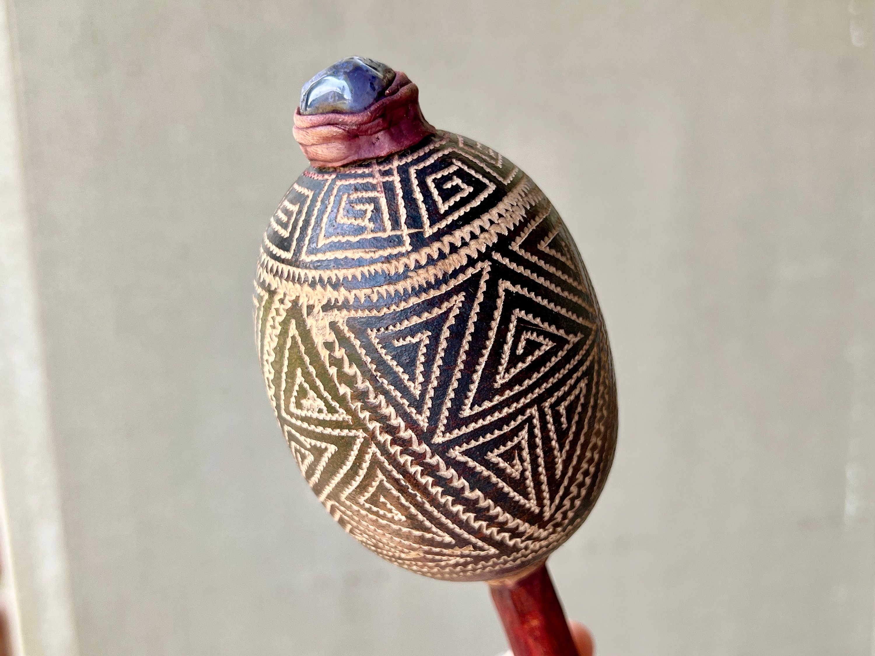 Shaman Rattle, Traditional Shipibo Rattle for Shamanic Plant Medicine ...