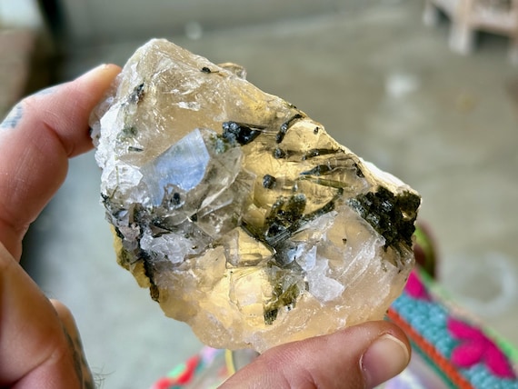 Green Tourmaline Quartz, 309g, Strength & Purification, São José do Safira, Minas Gerais, Brazil W355