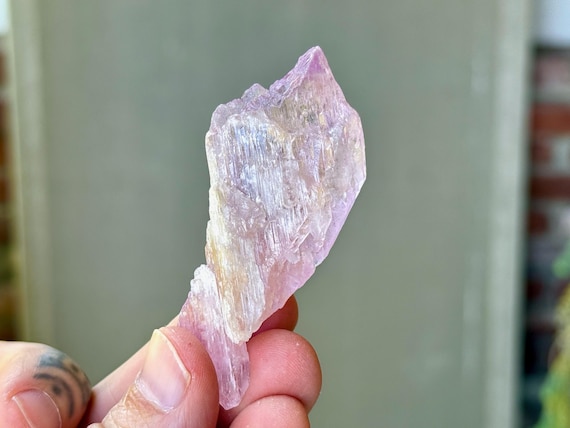 Pink Kunzite with Etched Terminations, 56g, High-Grade, Spodumene var. Kunzite, Heart Chakra Crystal, Afghanistan S873