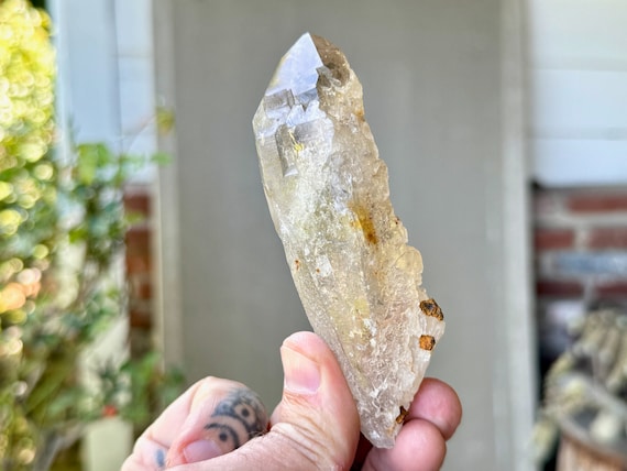 White Phantom Lodolite Quartz with Hydrothermal Etchings, 141g, New Find, Diamantina, Minas Gerais, Brazil P732