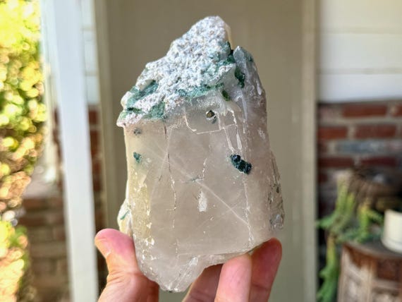 Green Tourmaline Quartz with Lepidolite, 1.1 Kilo, Aricanga Mine, São Jose da Safira, Minas Gerais, Brazil X363
