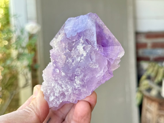 Amethyst Dissolution Crystal, Hydrothermal Textures and Etched Termination, 330g, New Find, Spiritual Evolution, Pernambuco, Brazil W305
