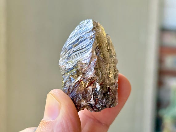 Smoky Quartz with Red Epidote (Piemontite), 39g, Growth Interference Quartz, Minas Gerais, Brazil A480