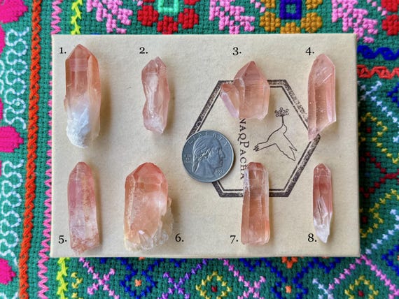Scarlet Temple Pink Lemurian Quartz, Choose ONE of Eight, Original Find, Diamantina, Minas Gerais, Brazil A103