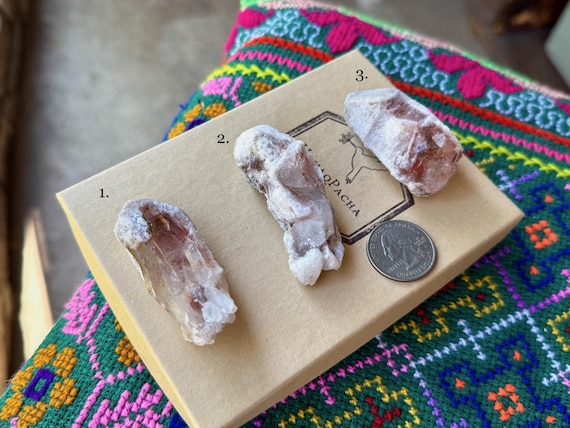 Pink Dreamsicle Lemurian Quartz, Choose ONE of Three, Dream Coat Lemurian, Minas Gerais, Brazil T933