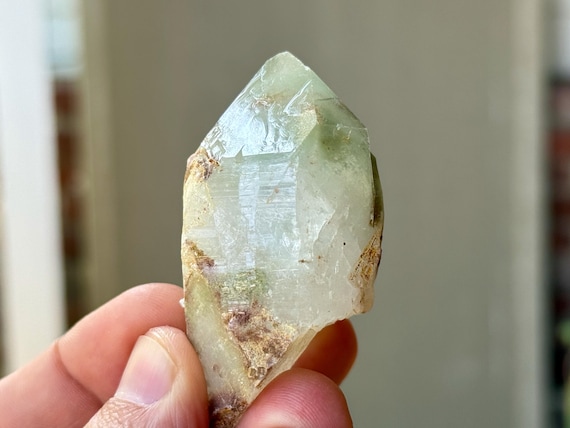 Phantom Dream Quartz, Green Chlorite & Epidote, 76g, Old Find, Dream Work, Past Life Regression, Colombia A624