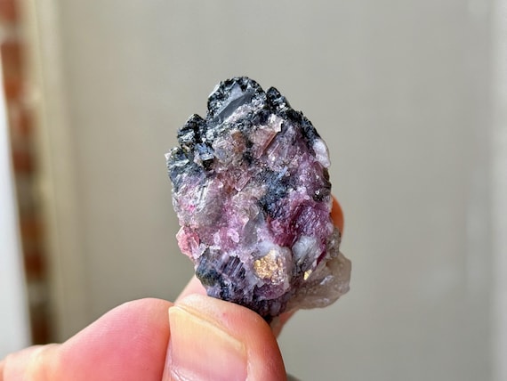 Unicorn Stone Quartz, Pink & Black Tourmaline, 52g, Heart Healing and Grounding, Coronel Murta, Minas Gerais, Brazil A400
