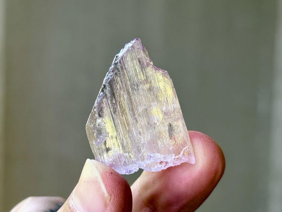 Etched Purple Kunzite, Double Terminated, 19.5g, Water Clear, Kunar Province, Afghanistan T032