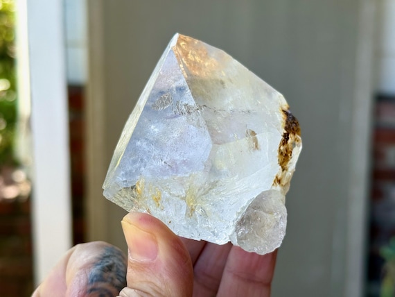 Trigonic Dissolution Quartz, Self-Standing, 284g, New Find, Spiritual Evolution & Transformation, Francisco Sa, Minas Gerais, Brazil V185