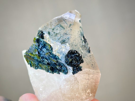 Indicolite Blue Tourmaline Quartz Crystal, New Find, Throat Chakra, Minas Gerais, Brazil X308