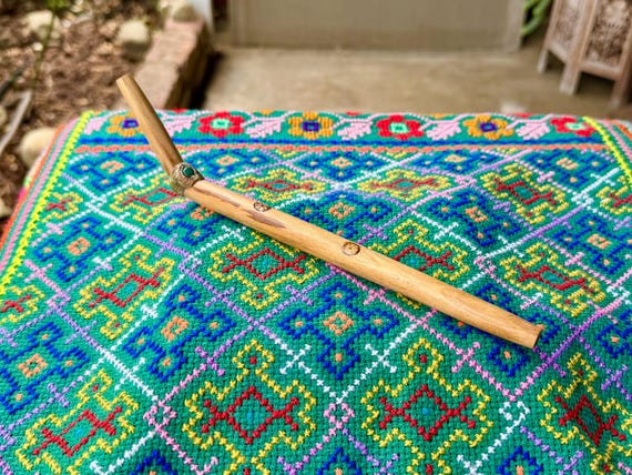 Palo Santo Tepi, Shamanic Applicator Pipe, Handmade in Peru