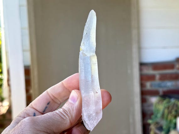 Laser Quartz, Curved & Double Terminated Formation, 76g, Adaptation and Perseverance, Diamantina, Minas Gerais, Brazil A134