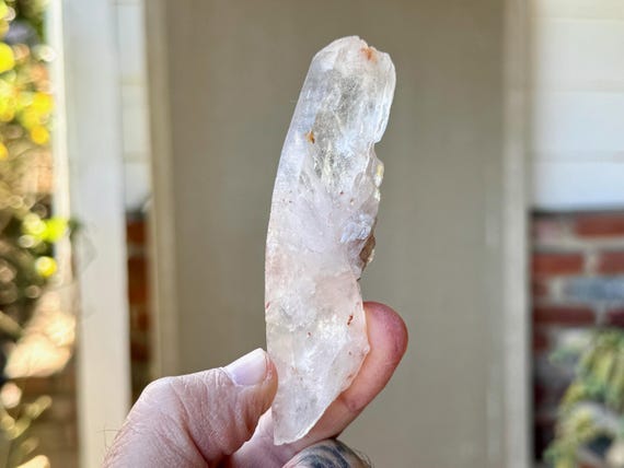 Curved Quartz, 85g, Rare Self-Healed Crystal for Adaptation and Perseverance, Minas Gerais, Brazil S187