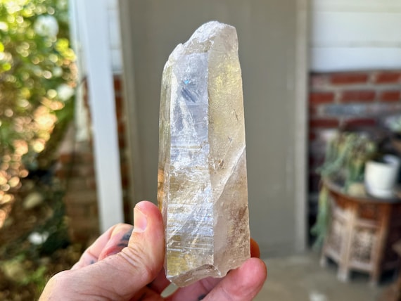Russian Lemurian Quartz, Sacred Scribe Crystal, 466g, Old Find, Ancient Wisdom, Yuzhnyi Quarry, Oblast, Russia V337