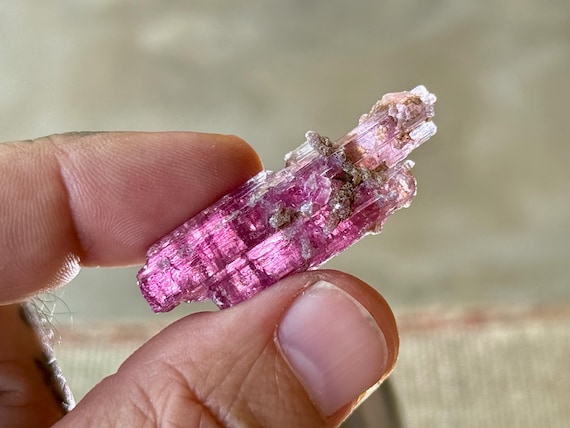 Pink Tourmaline, Lepidolite Inclusions, Aricanga Mine, 9.3g, New Find, São Jose do Safira, Minas Gerais, Brazil T584