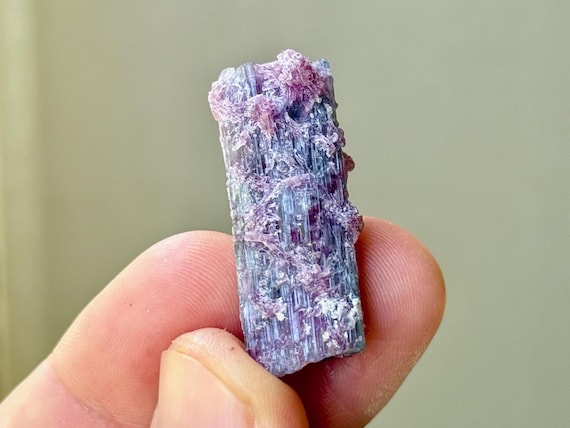 Bicolor Tourmaline from Barra do Salinas, Pale Blue & Pink with Purple Lepidolite, 11.5g, Rare Find, Minas Gerais, Brazil S952