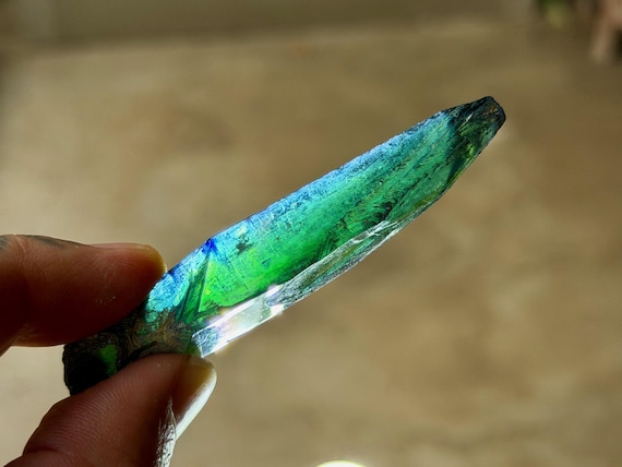 Vivianite, Natural Blue & Green Hues, 13g, Heart Chakra, Visualization and Forgiveness, Amazonas, Brazil B406