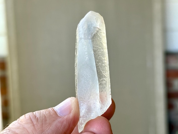 Trigonic Dissolution Quartz, Starbrary Markings, 55g, Spiritual Evolution & Transformation, Francisco Sa, Minas Gerais, Brazil T710