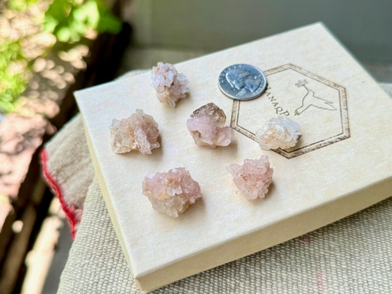 Crystallized Rose Quartz Crystal Lot, 6 Pieces, Rare Find, Heart Chakra, Love and Sensuality, Divine Feminine, Taquaral, Brazil P929