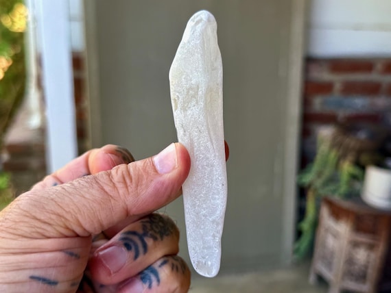 Seaglass Quartz, Naturally Smooth Hydrothermal Crystal, 68g, Rare Find, Spiritual Transformation, Corinto, Minas Gerais, Brazil B108
