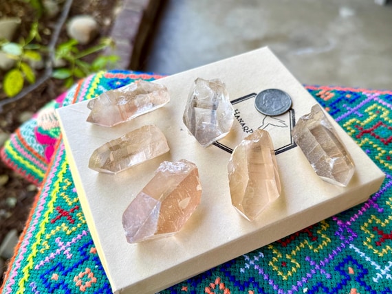 Tangerine Starbrary Quartz Lot, Dow Formations, 6 pcs, Corinto, Minas Gerais, Brazil WS246