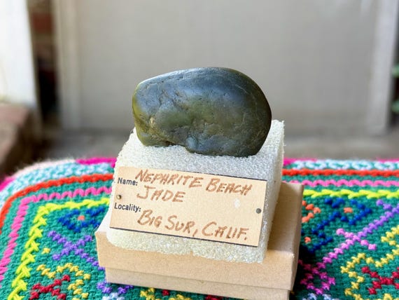 Big Sur Jade, Collection of Robert Fitzpatrick, 30g, Old Stock, Heart Chakra & Dream Stone, Nephrite Beach, California V158
