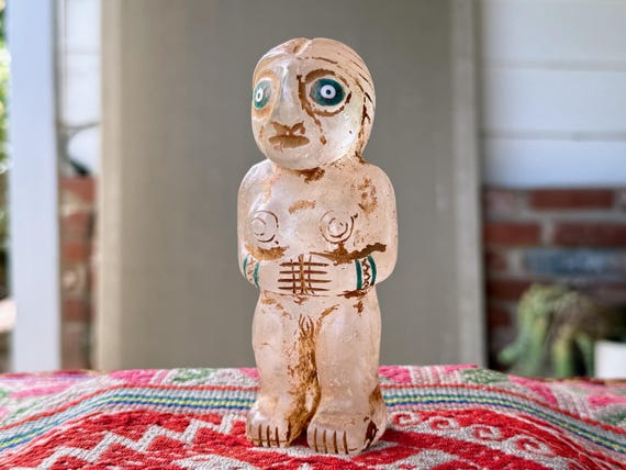 Pachamama Statue, Hand Carved from Native Quartz, Mother Earth Deity for Shamanic Altar, Made in Peru RL1