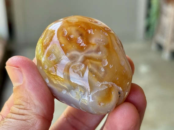 Enhydro Ocean Agate, Ancient Moving Water, 64g, Old Find, Earth & Water Elements, Stability and Self-Reliance, Brazil A626