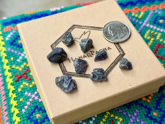 Iolite Lot, 8 pcs, Natural Raw & Unpolished. Third Eye Chakra, Shamanic Journeying, Madagascar B410